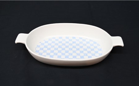【波佐見焼】オーブンウェア グラタン皿 和市松青 3点セット 耐熱食器 オーブン可 食器 皿 【協立陶器】 [TC63] 波佐見焼