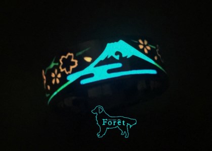 【ハンドメイドアクセサリー】和柄リング(富士)蓄光バージョン