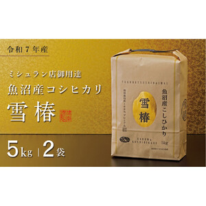 【令和7年産】魚沼産コシヒカリ 雪椿 10kg (5kg×2袋) 特別栽培米