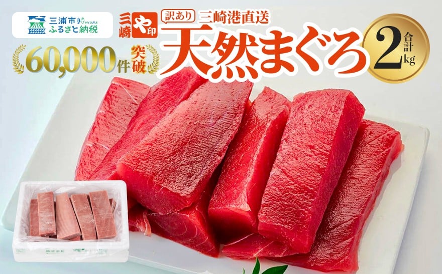 【三崎港直送！】これを選べば間違いなし！業務用 三崎の天然マグロ2kg　M063-003-02