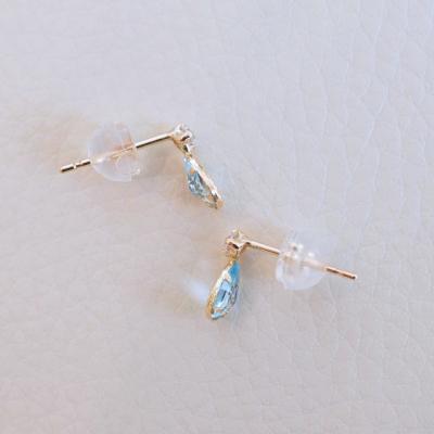 ふるさと納税 甲府市 【ジュエリー】K10 ブルートパーズ アンティーク ピアス 保証書付 SE-1737 |  | 02