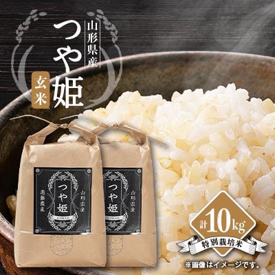 ふるさと納税 川西町 【令和7年産先行予約】山形県川西町産　つや姫　玄米10kg