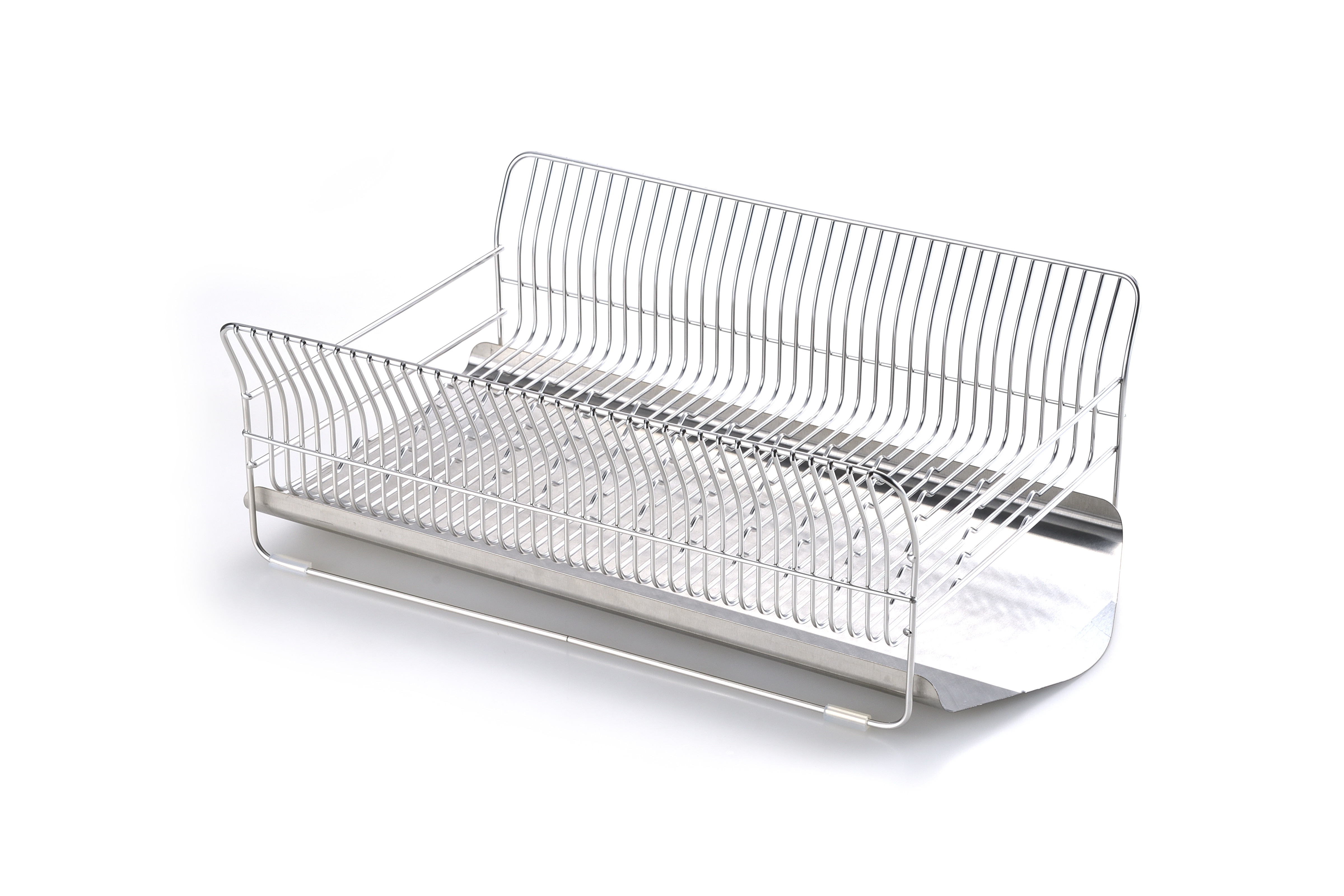 燕三条のおすすめ品 水切りラック[ハナウタ] おしゃれなステンレス製キッチン用品 水切りラック 横置き シルバー