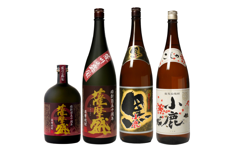 
752-1 小鹿飲み比べ薩摩盛セット　計４本
