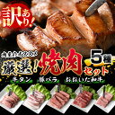 【ふるさと納税】＜訳あり＞厳選焼肉お試しセット (合計410g・5種) おおいた和牛 アイオワプレミアム 牛タン 米の恵み 豚バラ 焼肉 牛肉 肉 豚肉 赤身 カルビ 希少部位 低温熟成 和牛 ブランド牛 BBQ 冷凍 大分県 佐伯市【DH263】【(株)ネクサ】