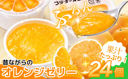 ゼリー オレンジ 24個  入り プデナー ゼリー フルーツ とくれん フルーツゼリー 給食 
