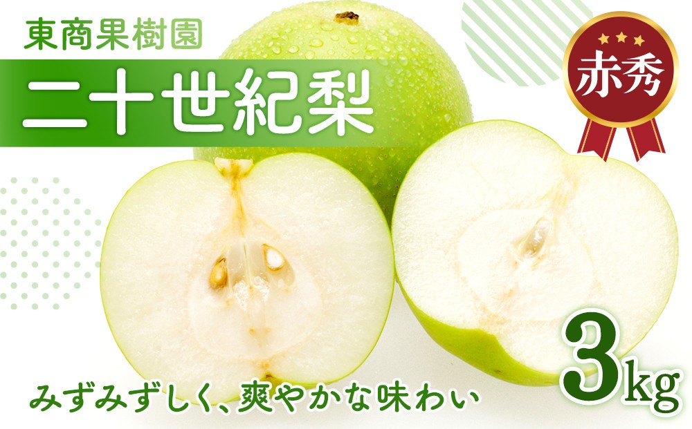
                  東商果樹園 二十世紀梨 (赤秀) 3kg【8月下旬以降お届け】
                