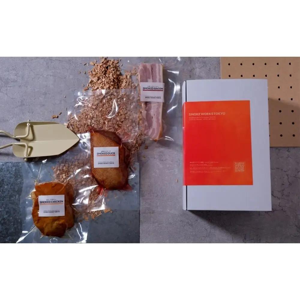 【自家製】こだわり燻製肉の3種セット（スモークベーコン・スモーク鴨・スモークチキン）冷凍 チルド 燻製 惣菜 グルメ 晩酌 おつまみ セット 家飲み 豚肉 鶏肉 鴨肉 ギフト 贈答 贈り物 ご褒美_0093-001-se6