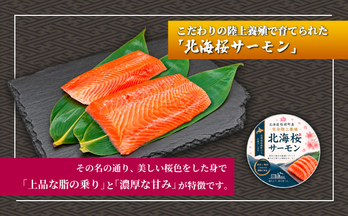 「陸上養殖」 北海桜サーモン ブロック 400g 北海道 松前町 ふるさと納税
