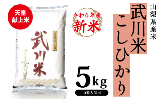 
★令和6年産★ 山梨県産 武川米 こしひかり 5kg 115-002
