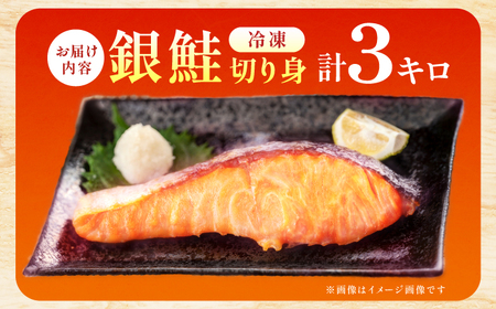 銀鮭　切り身　3kg　広川町 / 株式会社イールファクトリー[AFBS027]
