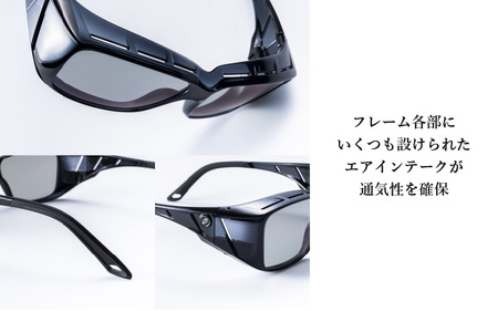 Zeque（ゼクー）偏光オーバーグラス OPA（オーパ）F-1916 ネオブラック / マスターブルー - スポーツから日常まで、スタイリッシュに目を守る。