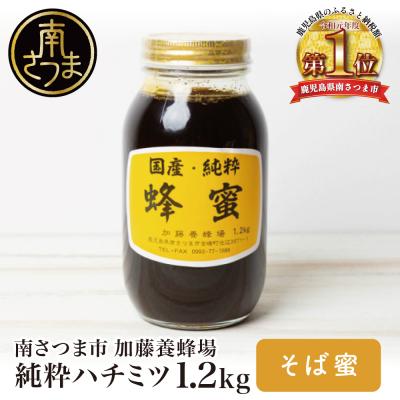 ふるさと納税 南さつま市 【国産 純粋はちみつ】そば蜂蜜 1.2kg 鹿児島産 加藤養蜂場