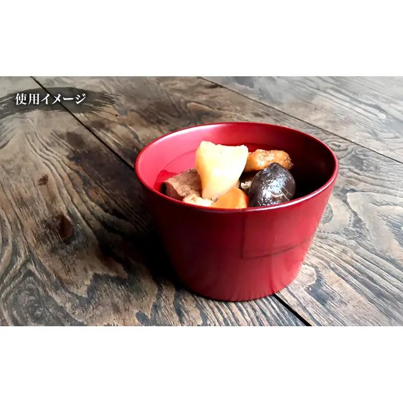 蜂谷 隆之 作 筒鉢【朱・黒】 工芸品 漆器 木製 食器 筒鉢 朱 黒 河津町 和食器 漆塗り 【黒】