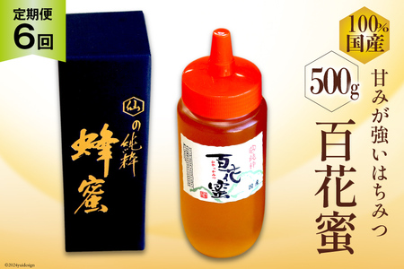BI287 6回 定期便 国産 はちみつ 百花蜜 500g [長崎県 島原市]