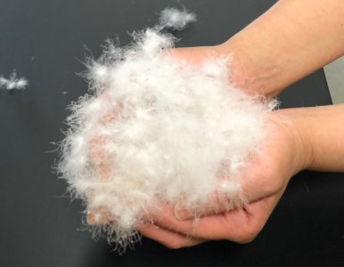 ホワイトダックダウン85%入り(0.5kg使用) 日本製羽毛肌掛けふとん シングルロングサイズ(約150×210cm) ピンク色 NUF-2730[1169]