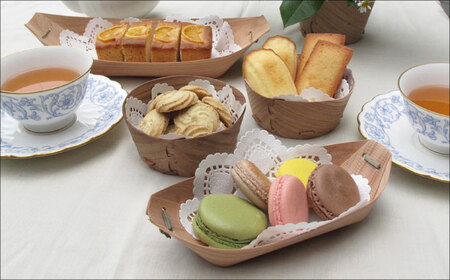 和器ふながた (ふね小×10枚)　日田市 / NPO法人游風 木製 お皿 使い切りタイプ[ARGC002]