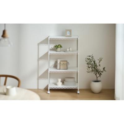 ふるさと納税 大河原町 カラーメタルラック ウッドボード付き CMM-55104B　白 アイリスオーヤマ[53753279] |  | 02