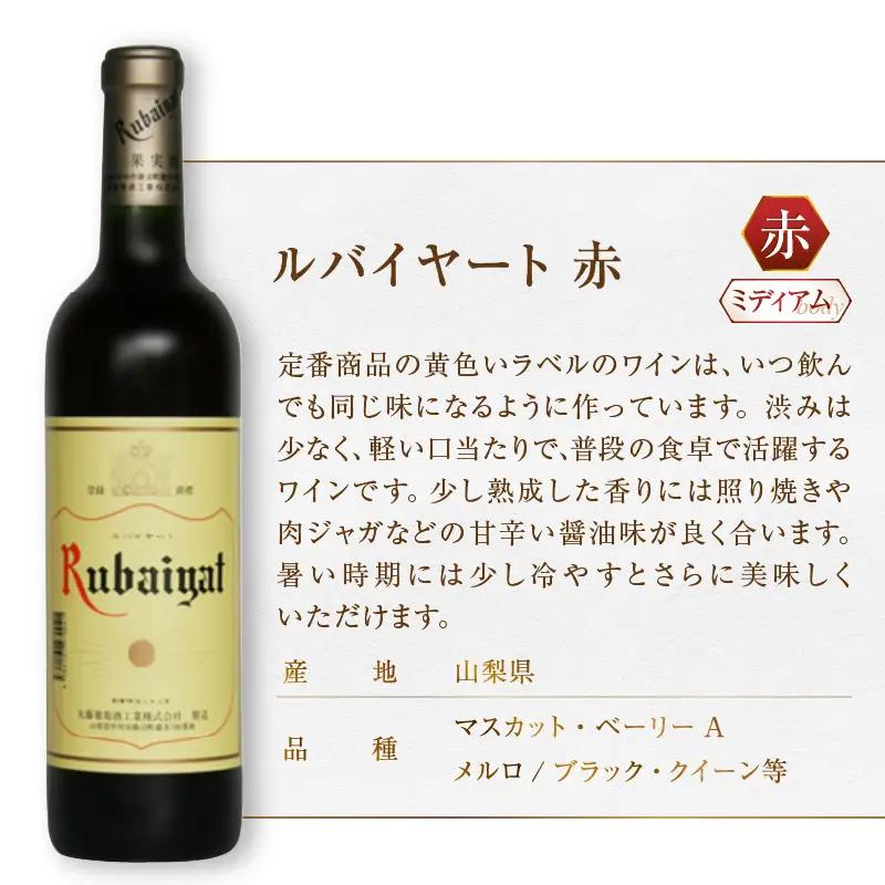 ワイン 丸藤葡萄酒 ルバイヤートワイン味わい満喫6本セット（MG）J4-650