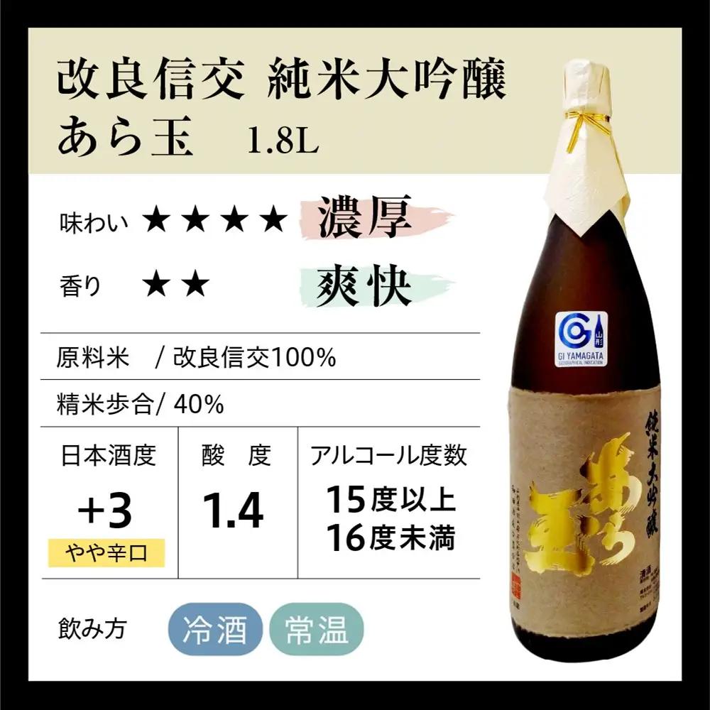 日本酒 改良信交 純米大吟醸 あら玉 1800ml 日本酒