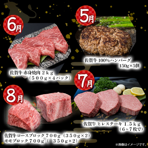 ZAF1 佐賀牛 毎月 豪華12回便 100万コース 定期便 佐賀牛 ブランド牛 国産牛 牛肉 肉 おすすめ 高級焼肉 ご褒美 佐賀県 太良町