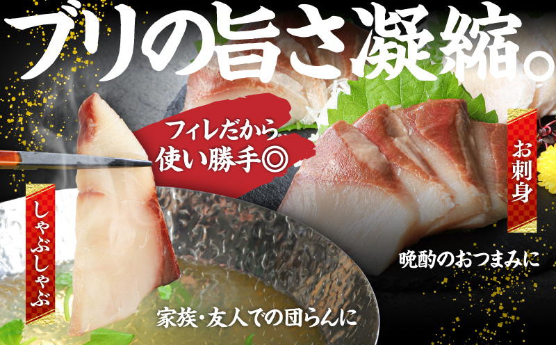 活〆新鮮ぶりフィレ 1枚（半身）　M079-010-01