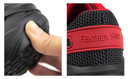 FEATHER STEP   FS-01日本製 スニーカー ダブルラッセル RED 25.0cm