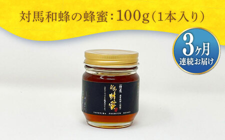 【全3回定期便】 対馬 和蜂 はちみつ 100g×1本 《対馬市》【特定非営利活動法人 對馬次世代協議会（対馬コノソレ）】 蜂蜜 ハチミツ 日本ミツバチ ニホンミツバチ[WAM043]