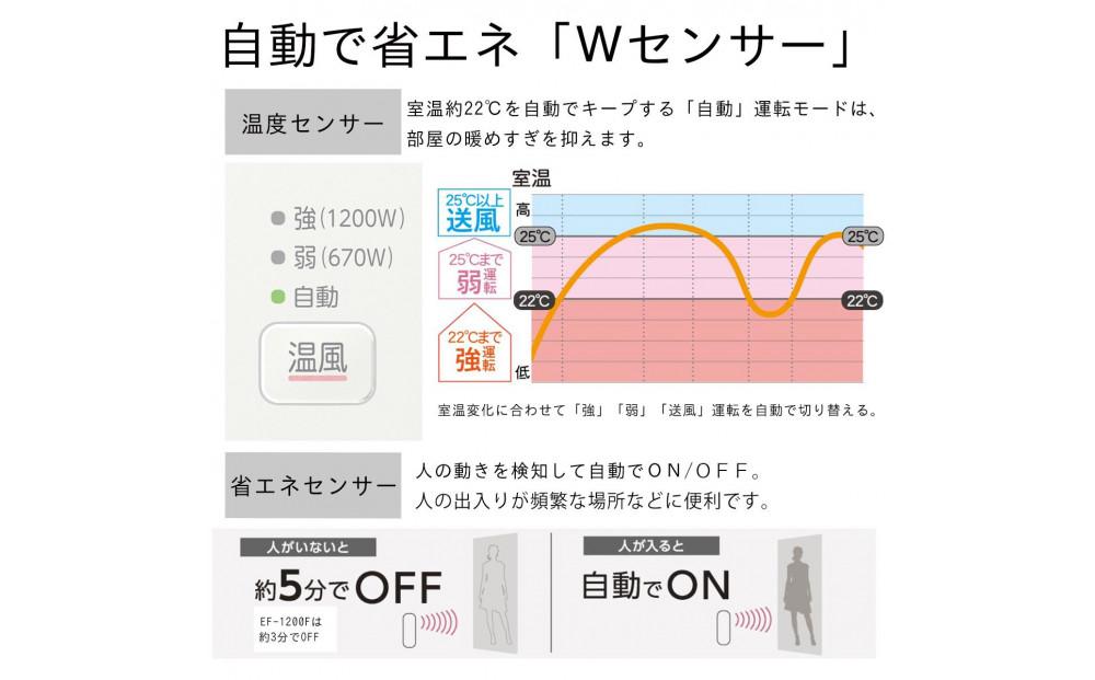 加湿セラミックファンヒーター　EFH-1200Ｆ（Ｗ）　商品コード：0E01310