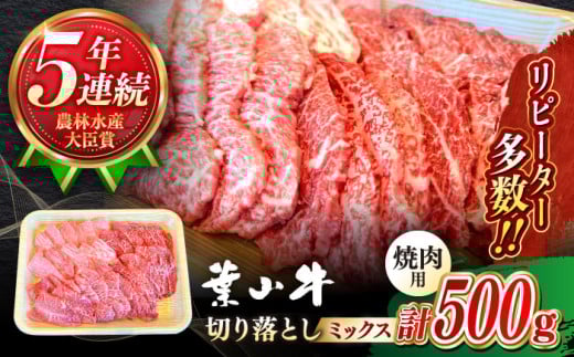 葉山牛カルビ ロース モモ等 焼肉用切り落とし ミックス 計約500g【農林水産大臣賞 5年連続受賞歴有】 / 牛肉 牛 肉 お肉 国産 赤身肉 やきにく 焼き肉 カルビ かるび もも ろーす BBQ ブランド牛 和牛 黒毛和牛 国産牛 贈答 ギフト 冷凍 葉山  [ASBD012]