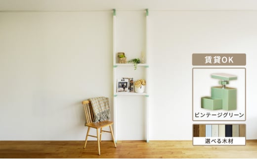 [№5258-7802]LABRICO棚セットS　アジャスター：ヴィンテージグリーン×ジャコビアン