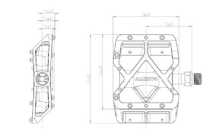 両面踏みペダル左右セット ALLWAYS BLACK 三ヶ島製作所 MKS | 埼玉県 所沢市 自転車 ペダル フラットペダル 両面踏み 軽量 ツーリング 街乗り ロードバイク クロスバイク MTB 