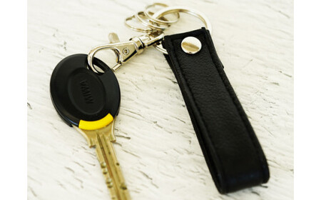 No.228-20 PVCレザーキーリング「KEYDA」2個セット　Mサイズ（ネイビー）