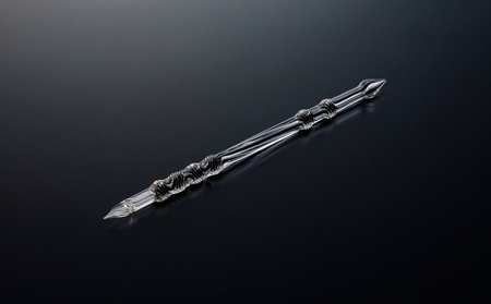 【ガラスペン】ソフトひねり 軸径12mm (カラー：２層(黒))