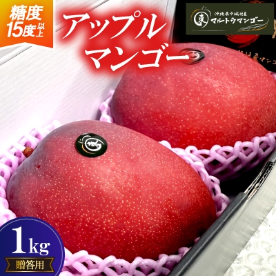 
                  【2027年6月下旬から順次発送】マルトウマンゴーの贈答用アップルマンゴー1kg【1670263】
                