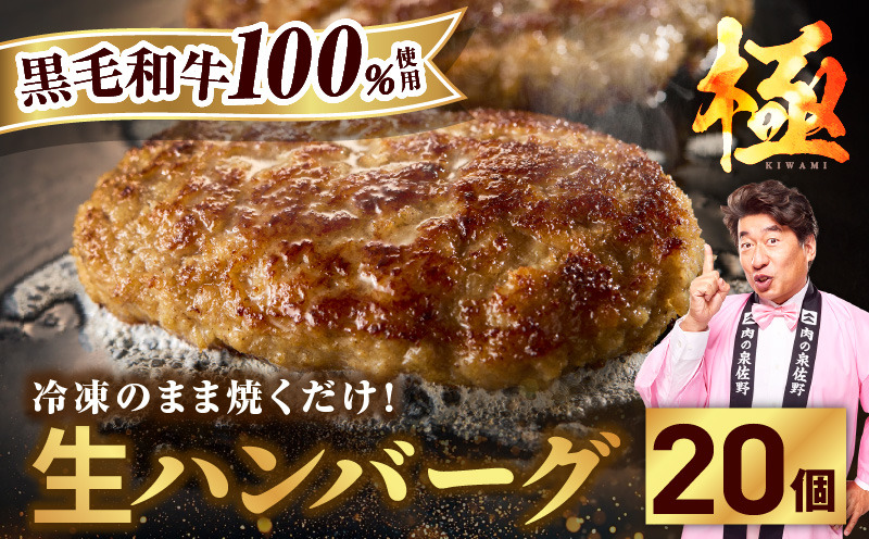 CFX0124 黒毛和牛100％ 極み生ハンバーグ（180g）×20個