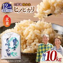 【ふるさと納税】【全12回定期便】山間地 湧水米 ヒノヒカリ 玄米 10kg コメ 米 こめ ひのひかり 定期便 米定期便 【「のん気・元気」百姓家】[YAL009]