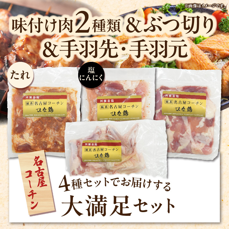 純系 名古屋コーチン ひな鶏 「食べ比べ４種セット」