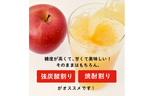 
羽山りんごジュース　無添加　果汁100%(ふじ)　1000ml　6本セット【斎藤りんご園】

