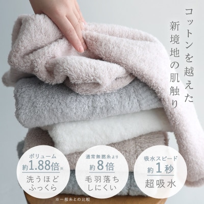 (今治タオル)わたつぼみ 綿蕾 フェイスタオル 3枚セット グレージュ【I003830FT3GG】【1666367】