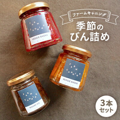 【ふるさと納税】【FARM CANNING】ファームキャニング季節のびん詰め3本セット　調味料・ドレッシング