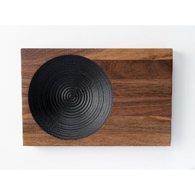 ふるさと納税 津山市 晴れの日のパスタ皿【ウォルナット/インクブラック】H28mm