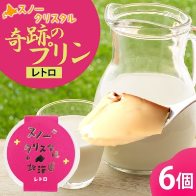 北海道旭川 旭山 奇跡のプリン レトロ 90g×6個 北海道スノークリスタル スイーツ_04224【配送不可地域：離島・沖縄】【1549966】