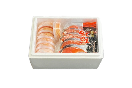 いくら醤油漬け100g×7P、紅鮭5切×7P D-76003