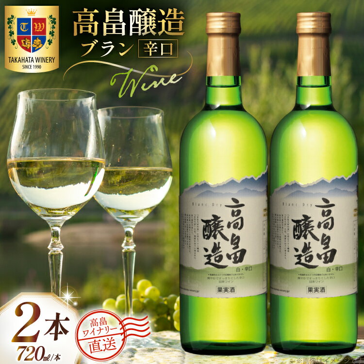 【ふるさと納税】ワイン 白 高畠醸造 ブラン 辛口 720ml 2本 セット [高畠ワイナリー 山形県 高畠町 tk06ays730051] 白ワイン 国産 ワイナリー ワインセット 酒 お酒 アルコール 果実酒