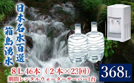 箱島湧水群馬の名水天然水 サーバー付 箱島湧水【8L 計46本(2本×23回)】