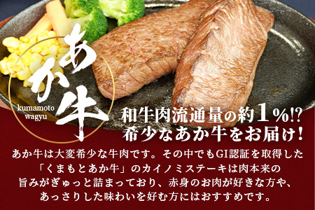 【GI認証】くまもとあか牛 カイノミ ステーキ 120g×3枚【合計 360g】熊本県産 ブランド くまもと あか牛 希少 牛肉 ステーキ 赤身 ヘルシー かいのみ 肉 熊本産 国産牛 和牛 国産 熊