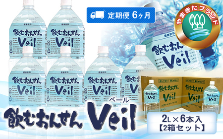 【定期便6ヶ月】飲むおんせんベール2L×6本入【2箱セット】【 温泉水 温泉純度100％ 保存水 防災 神奈川県 山北町 】