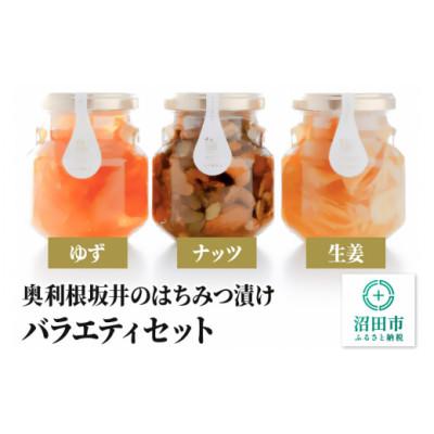 ふるさと納税 沼田市 奥利根坂井のはちみつ漬けバラエティセット 柚子・生姜・ナッツ