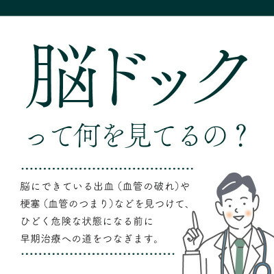 【ふるさと納税】身体の健康診断を受けるなら、脳の状態も知っておいた方がいい!約30分で終わる日帰り脳ドック!【1450274】